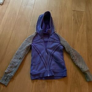 Girls purple and grey Ivivva scuba hoodie